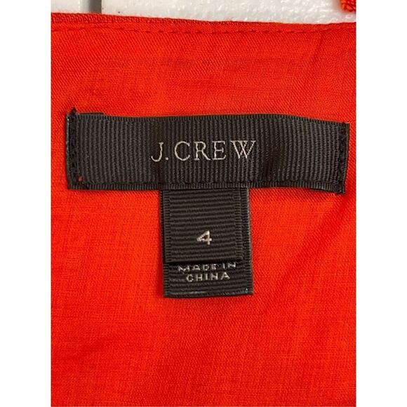 J. Crew women’s linen sleeveless blouse burnt orange size 4 - Picture 6 of 6